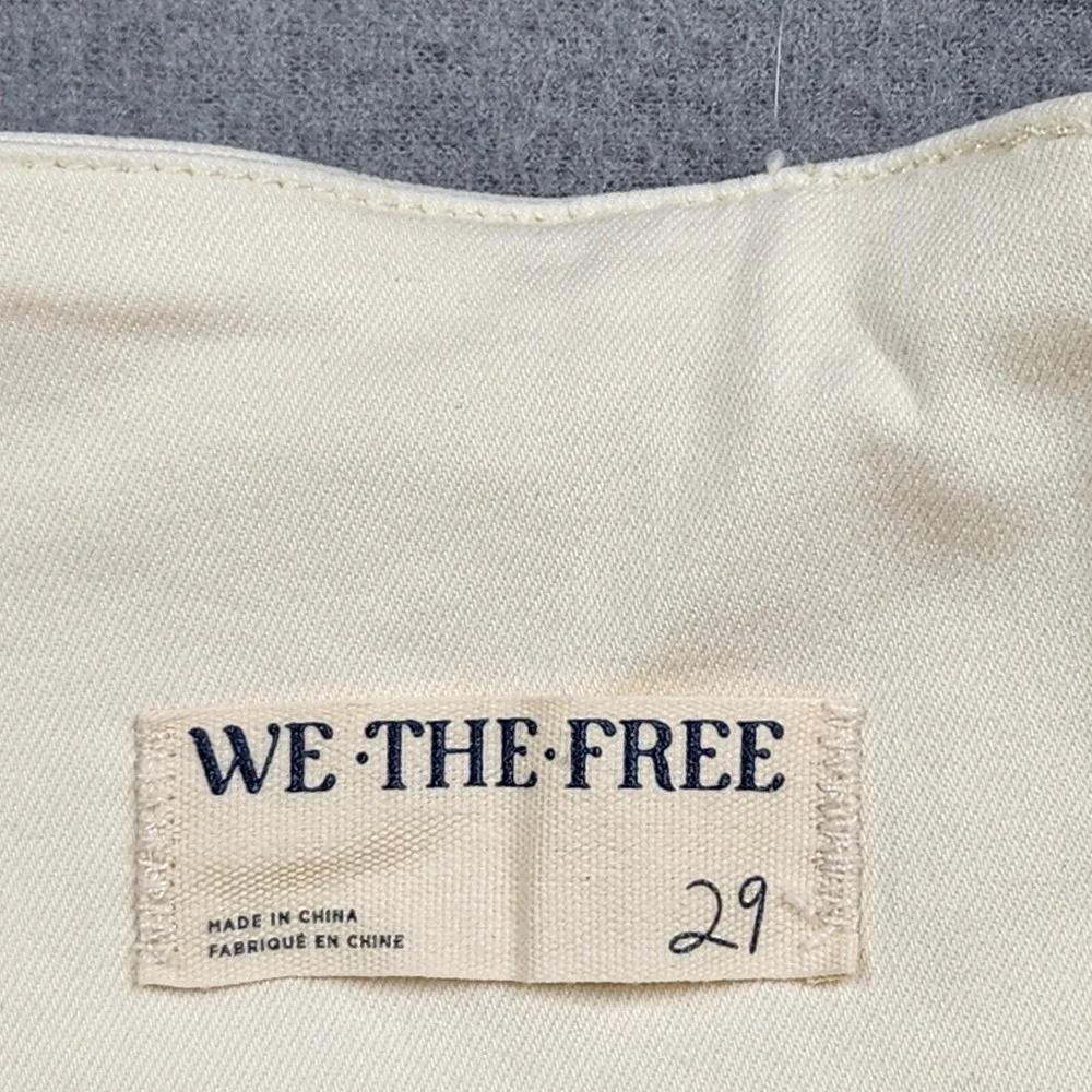 Free People Jeans Venice Beach‎ High Rise Criss Cross Waistband Flare Size 29